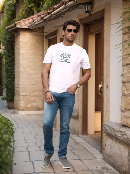 Brand Logo Printed Pure Cotton T-shirt